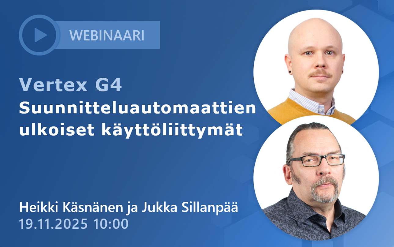 Vertex G4 mekaniikkasuunnittelun webinaari