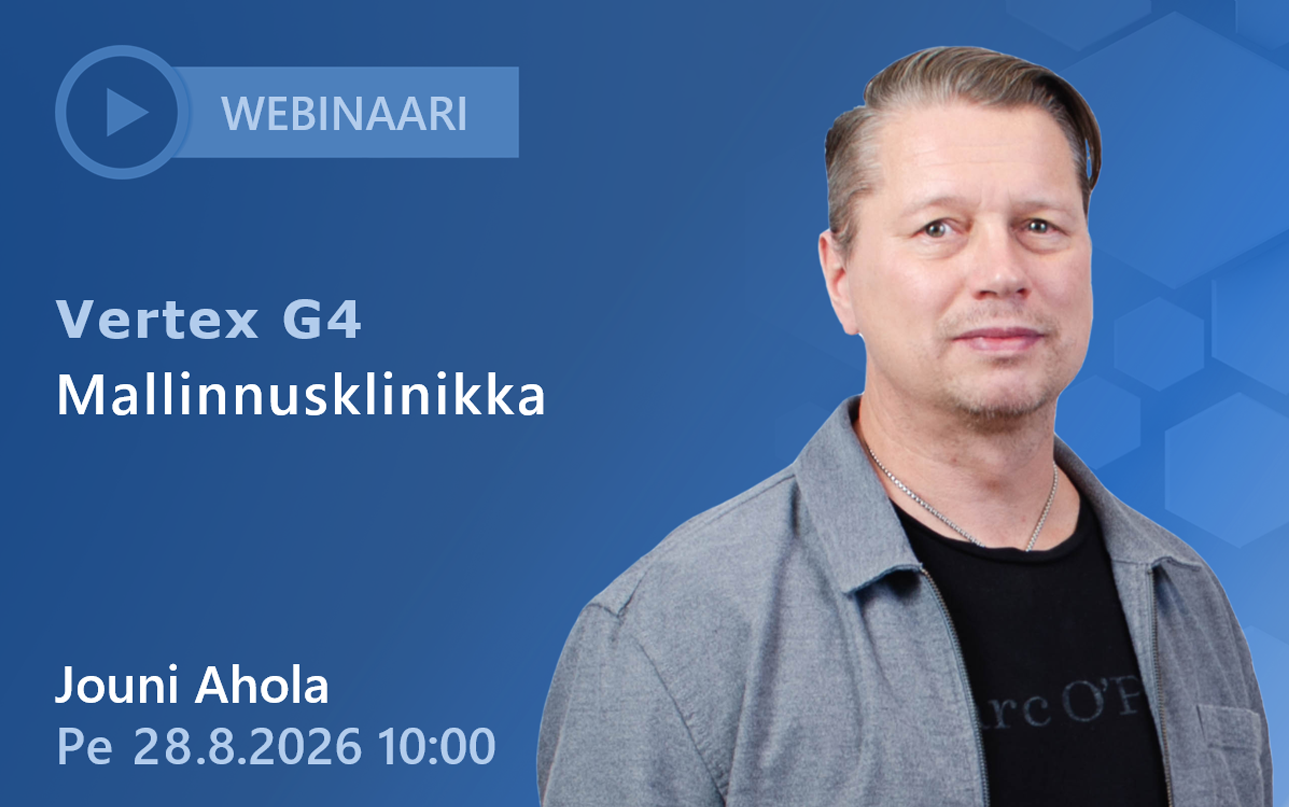 Mallinnusklinikka elokuu 2026 Vertex G4 mekaniikkasuunnittelu mallinnusklinikka