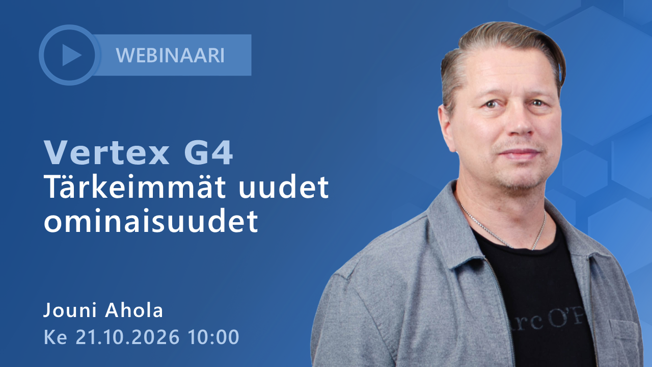 Vertex G4 mekaniikkasuunnittelun webinaari