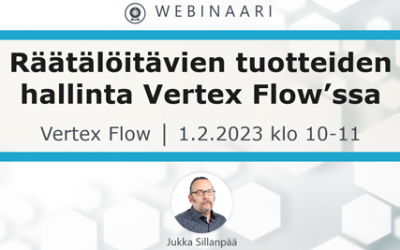 Webinaari: Vertex Flow – Räätälöitävien tuotteiden hallinta Vertex Flow’ssa 1.2.2023 klo 10-11