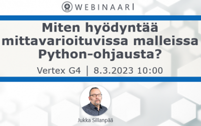 Webinaari: Vertex G4 – Miten hyödyntää mittavarioituvissa malleissa Python-ohjausta? ke 8.3.2023 klo 10-11