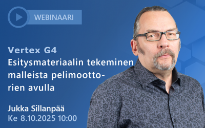 Webinaari: Vertex G4 -malleista esitysmateriaalin tekeminen pelimoottorien avulla ke 8.10.2025