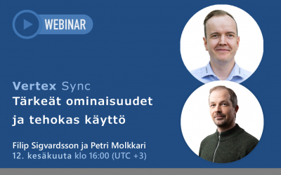 Webinaari: Vertex Sync | Tärkeät ominaisuudet ja tehokas käyttö 12.6.2025